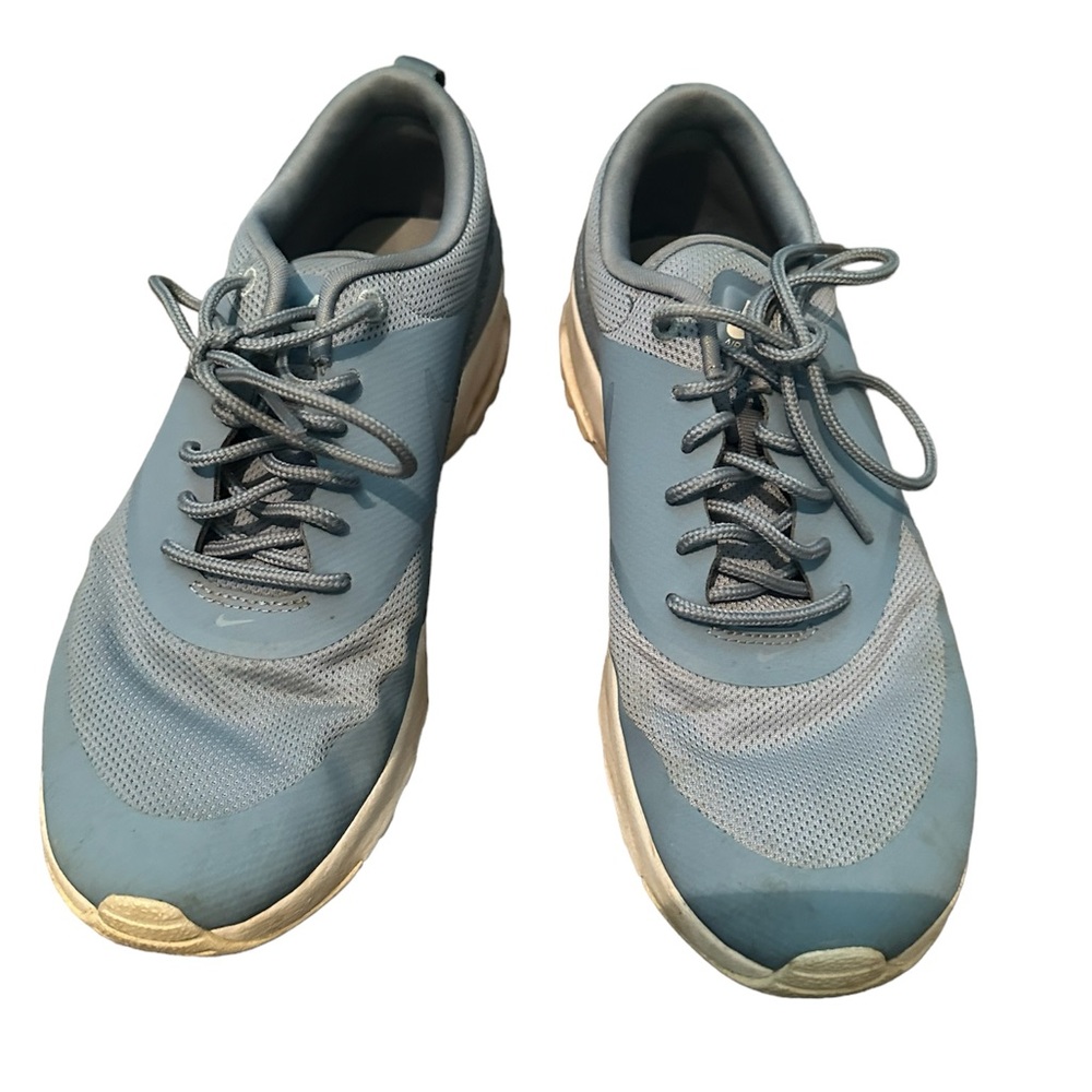 Blue nike running sneakers